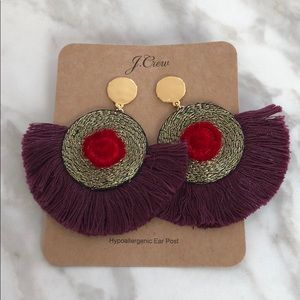 NWT J Crew Fringe Stitched Earrings